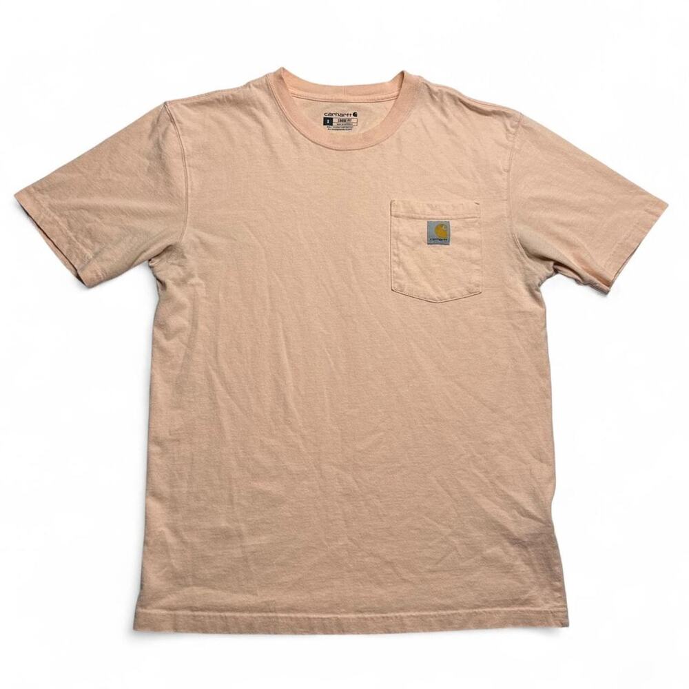 Carhartt Pocket T Shirt Peach Loose Fit Small Men’s Workwear Tee